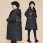 Women's Mid-length Down Jacket Winter Middle-aged and Elderly Korean Loose Cotton Casual Hooded Thick Coat