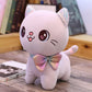 Children's Plush Toys Cute Cat with Bow Plush Dolls Toys Lovely Gift Stuffed Soft Girl Doll Cushion Sofa Pillow Gifts Xmas Gift Party Decor