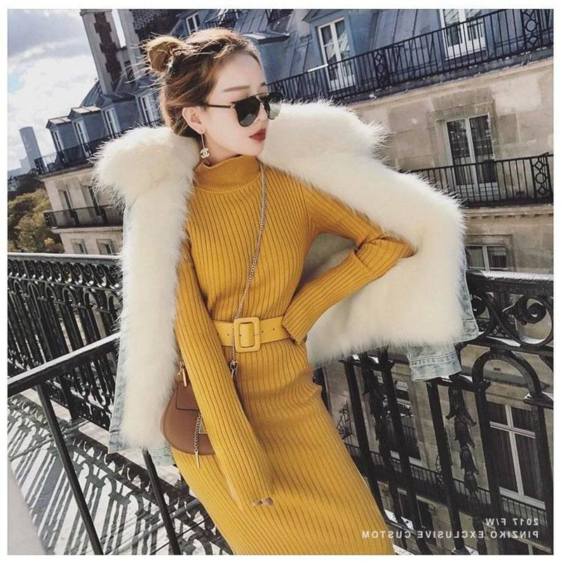 Thin Sweater Female Casual Long Sleeve Jumper Turtleneck Sweaters Dress Long Sweaters Streetwear