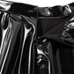 Gothic Black Ladies Skirt Harajuku Korean PU Leather A-Line Skirts Women Casual High Waist Zipper Solid Female Mini Skirt