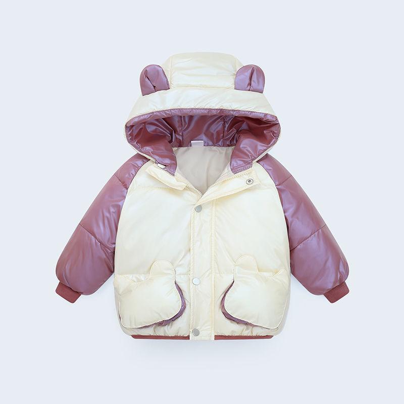 Winter Children's Down Jacket White Duck Down Wash-free Thickened Small Ears Boys and Girls Middle and Small Children Baby Warm Jacket