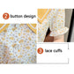Contrast Color Doll Collar Short-sleeved Floral Shirt Women's Summer Dress Waist Short Shirt Top Trendy