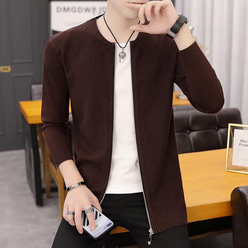 2019 Fashion Mens Sweater Male Cardigan Slim Fit Jumpers Knitwear Warm Autumn Casual Clothing Male