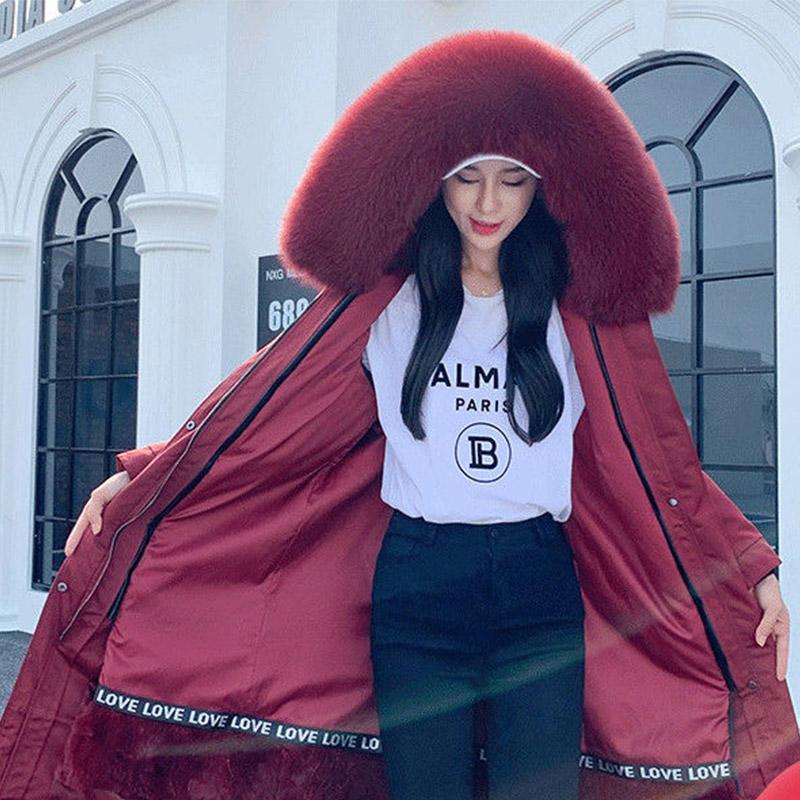Fashion Trend To Overcome The Winter Jacket Women's Mid-length Detachable Fox Fur Liner Real Fur Warm Coat