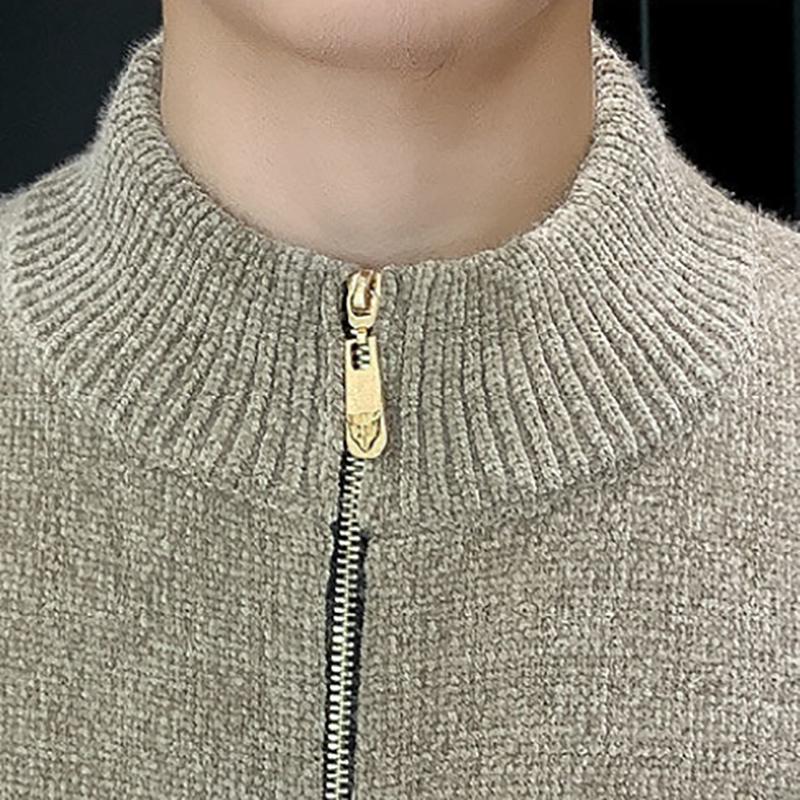 Men's Knitwear Zipper Cardigan Sweater Trend Youth Thicken Warm Knitwear Autumn
