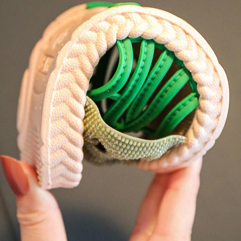 New Summer Girls Sandals Slides Kids Beach Sandals Pleated Ruffles Princess Sweet Kids Slippers for Bath Swimming Indoor Slipper