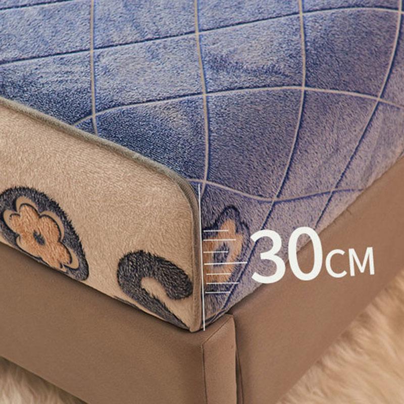 3pcs/set Thick Coral Velvet Bed Cover Winter Warm Bedspread Plus Velvet Mattress Cover Twin Queen King Size
