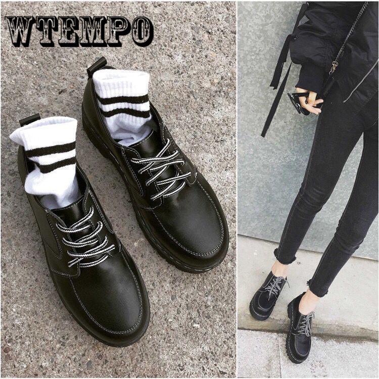 Shoes Student Casual Round Head Small Shoes Women British Thick Bottom Women's Shoes