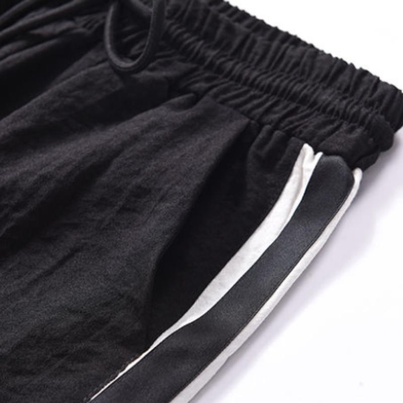 Pants Female Summer Ice Silk Cotton Linen Student Korean Casual Pants Nine Points Harem Pants Loose Sweatpants