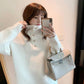Autumn Winter High Neck Pullover Mid-length Sweater Jacket Women Korean Version Loose Outer Wear Winter Thick Sweater