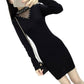 Women Sweater Dress O-neck Full Sleeve Sashes Stretch Vestidos Female Knee-length Knitted Dress