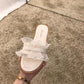 Slippers Women All-match Fashion Outer Wear Summer Flat Non-slip Sandals and Slippers Pregnant Women Soft Bottom Lace