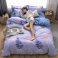 Thick Warm Pure Cotton Brushed Four-piece 100% Long-staple Cotton Student Dormitory Simple Bedding