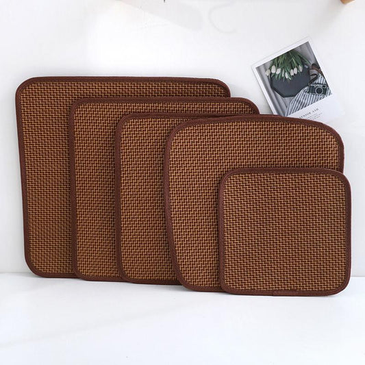 Summer Thickening Non-slip Rattan Seat Cushion Office Chair Cushion Car Seat Dining Chair Cushion Student Stool Cushion