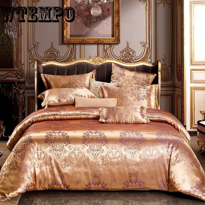 Jacquard Bedding Set Luxury Bed Set Double King Queen Size Bed Sheet Set Duvet Cover