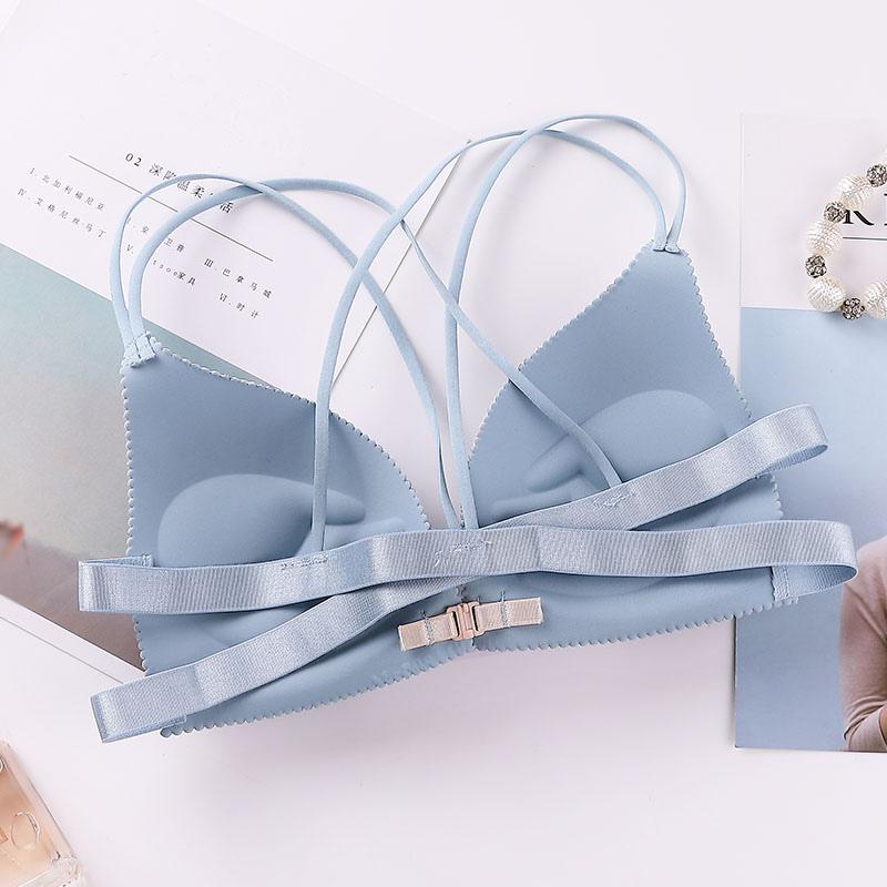 Women Flower Printed Cozy Bras Front Buckle Wireless Bralette Sexy Lingerie Comfort Push Up Floral Breathable Bras