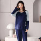 Women Pajamas Set Long Sleeve Pyjamas Suit Spring Autumn Sleepwear Winter Home Wear Loose Casual Pullover Round Neck Cute Nightwear Tops Pants