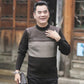 Autumn and Winter Round Neck Sweater Plus Velvet Warm Bottoming Shirt Round Neck Pullover Sweater Suitable for Middle-aged and Elderly Men