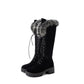 34-43 Boots for Women Winter Shoes Knee High Fur Boots Platform Boots Plush Warm Western Boots Fashion Designer Black
