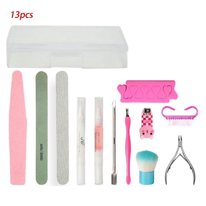 Nail Art set Manicure set Cuticle Pusher Polishing nail care tool set nail remover Beginner nail Set