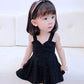 Children Dress Girls Summer Suspender Skirt Dress Korean Princess Dress with Flashing Solid Color Tube Top A-line Dress