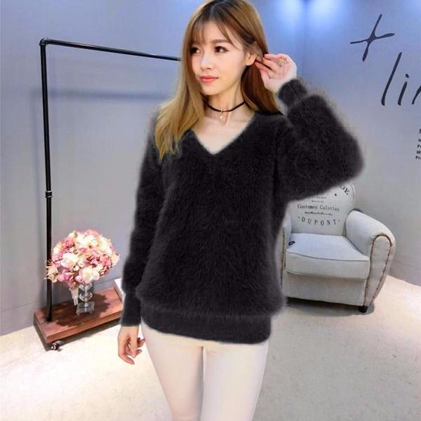 High Quality Fashion Women's Sweater Winter Loose Lazy Pullover Thick Base Sweater Waterproof Mink Velvet Women's Coat