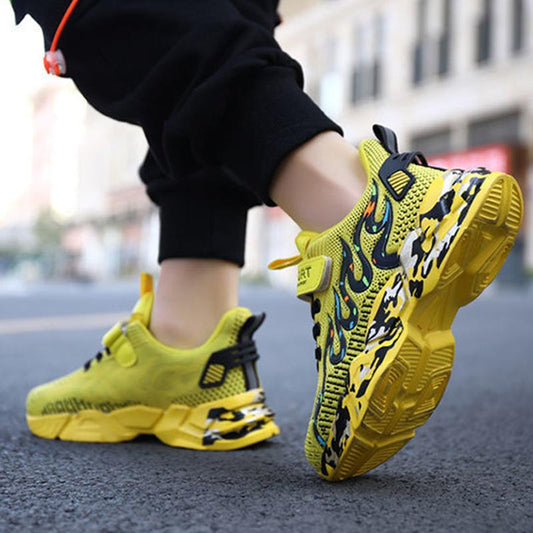 Big Children Running Shoes Boys Sneakers Spring Autumn Breathable Shoes Kids Sport Shoes Light Outdoor Hollow Sole Tenis Shoes