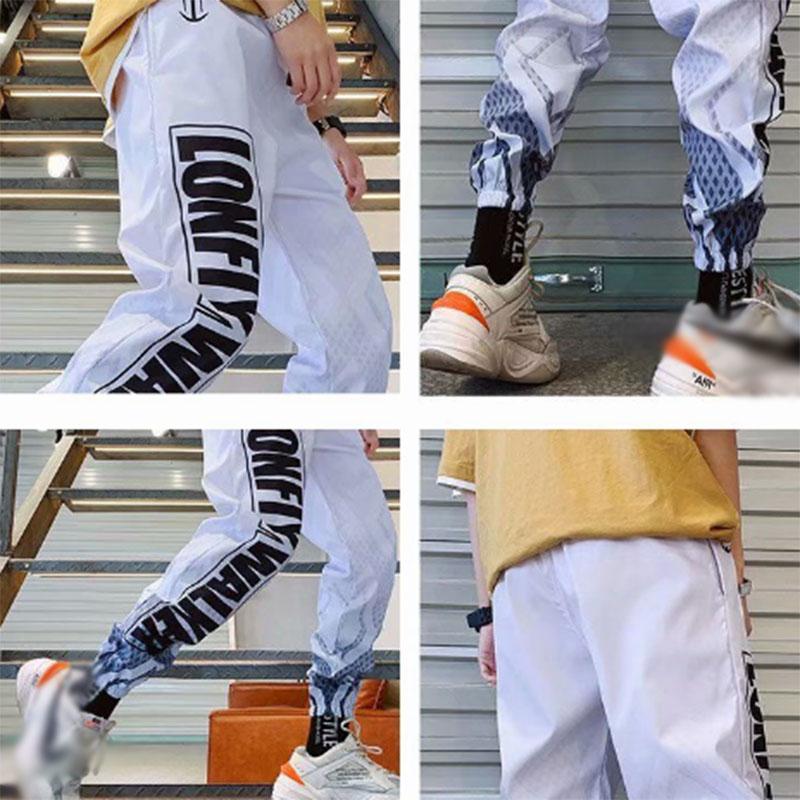 Gradient Color Pants Men's Autumn and Winter Sports and Leisure Loose Beam Harem Nine-point Pants