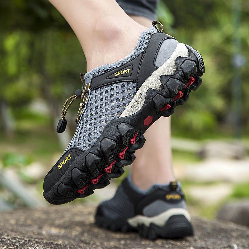 Plus Size 38-46 Summer Men Sneakers Hiking Shoes Lightweight Breathable Basketball Running Shoes Deodorant Mesh Shoes