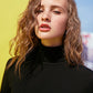 Women Slim Long Sleeve Knitwear Turtleneck Bottoming Sweater Simple Color Pullover Jumper