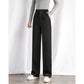 Women's Spring and Autumn Thin Casual Straight-leg Pants High Waist Loose Suit Pants Solid Classic Basic All Match Bottoms