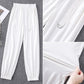 Fat Girl Casual Nine-point Pants Spring and Summer Clothes Trendy Loose and Thin Wild Large Size Wide-leg Sports Pants