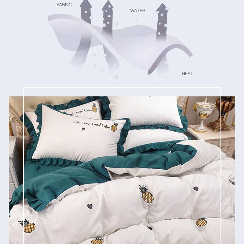 Embroidered Thick Brushed Princess Style Four-piece Lace Duvet Cover Double Bed Single Bedspread Bedding