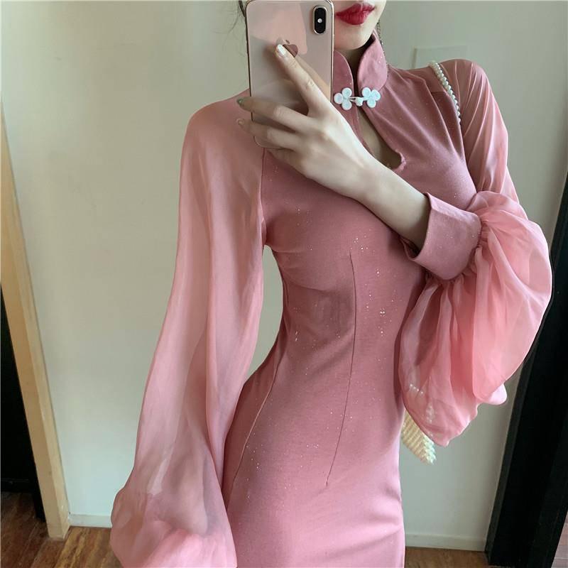 Women's Dress Women Long Sleeves Party Evening Club Mini Dress For Women