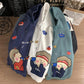 Autumn and Winter Cartoon Loose Hooded Sweater Men's Couple Print Pullover Jacket Student