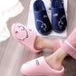 Autumn  Winter Plush Slippers for Men Women Warm Thick-soled Home Cartoon Non-slip Slippers Unisex