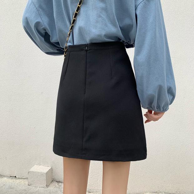Sexy Strappy Skirt High Waist A-line Skirt College Style Slim Skirt Bag Hip Summer Mini Skirt