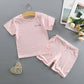 Summer Children's Short-sleeved Suit Boys and Girls T-shirt Baby Clothes Summer Baby Clothes Ultra-thin Breathable Bamboo Fiber