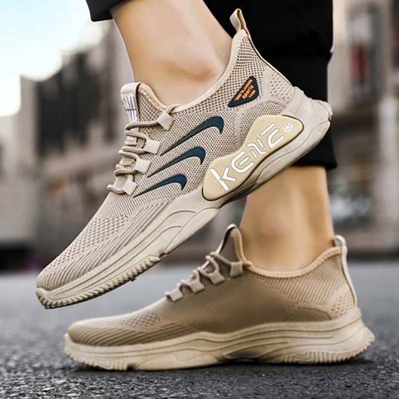Men's Spring Breathable Flying Woven Men's Sports Shoes Men's Shoes Sports Casual Running Shoes Breathable Men's Shoes