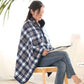 Multifunctional Flannel Blanket Anti-static Multifunctional Plaid Printing Cloak blanket for Office Home