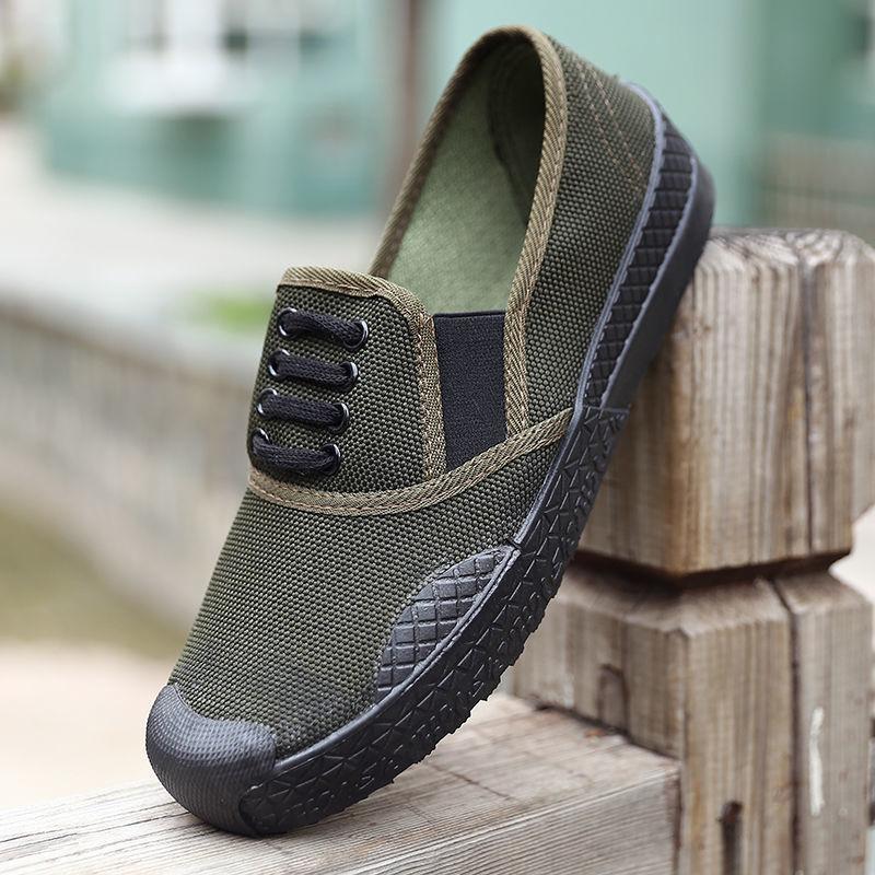 Work Canvas Shoes Construction Site Labor Male Camouflage Shoes Non-slip Shoes