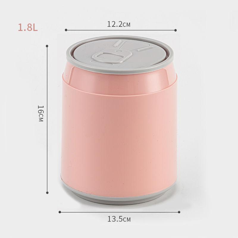 Press Type Desktop Trash Can Mini Cute Desk Small Storage Bin Household Bedroom Bed Bedside Waste Paper Basket