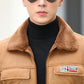 Autumn and Winter Jackets Plus Fur and Plus Velvet Trend All-match Leather Jacket Jacket Men's Lamb Fur Coats
