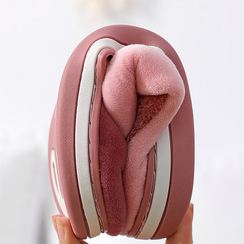 Men's Cotton Slippers Winter Non-slip Plus Velvet Thick-soled Indoor Warm Cotton Slippers