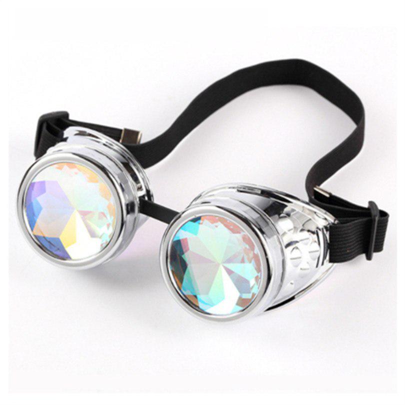 Retro Gothic Kaleidoscope Glasses Steampunk Goggles Sunglasses Men Women Welding Cyber Punk Eyeglass