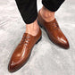 Formal British Style Men Leather Trend Pointed Toe Slip-On Design Mens Business Wedding Dress Shoes