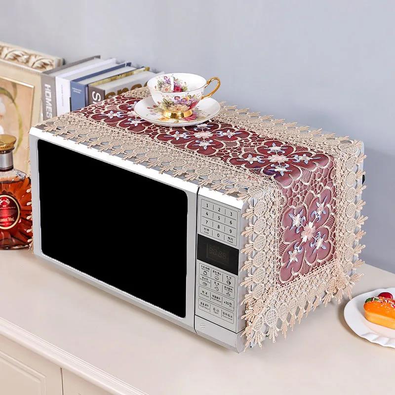 Pastoral Lace Microwave Dust Cover Towel Universal Microwave Cover Towel Household Kitchen Dust Cover