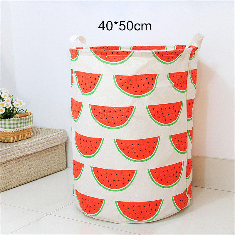 FullLove 40*50cm Ins Style Laundry Basket Linen Flamingo Print Books Dirty Clothes Toys Organizer Ho