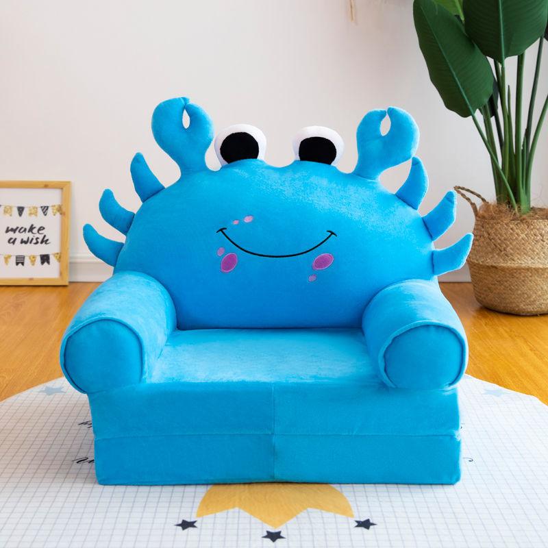 Washable Folding Chair Cartoon Animal Baby Armchair Sofa Two Layer Anti-drop Bedroom Living Room Game Room