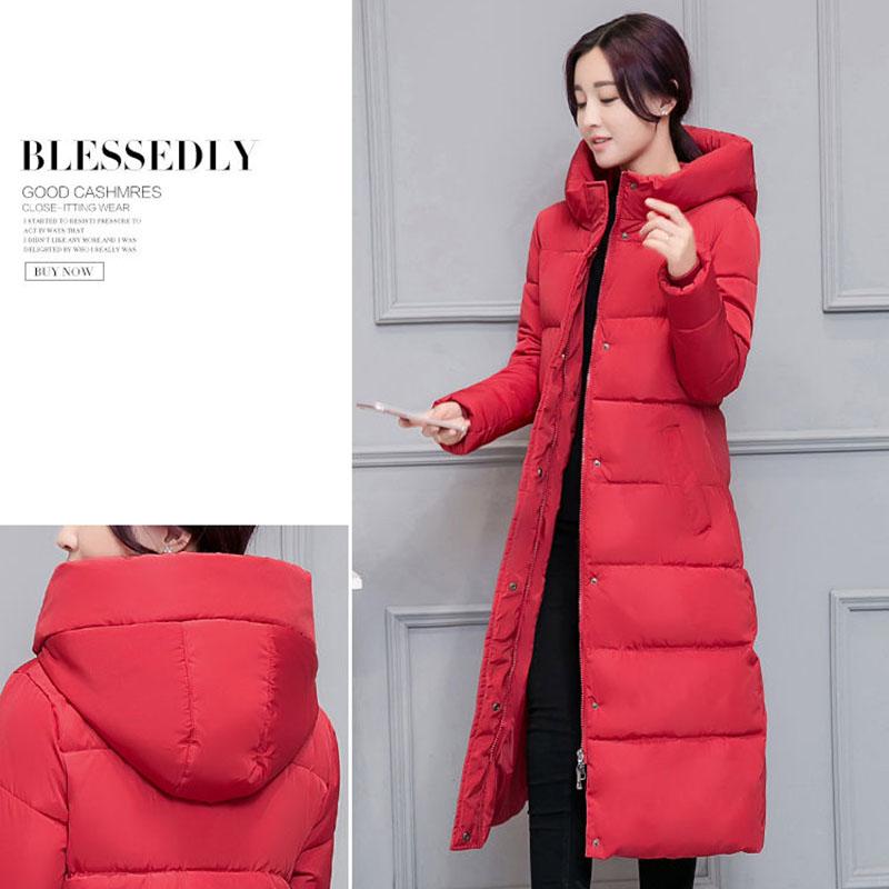 Women's Cotton-padded Winter Jacket Cotton-padded Jacket Mid-length Over The Knee Korean Thick Loose Padded Coat